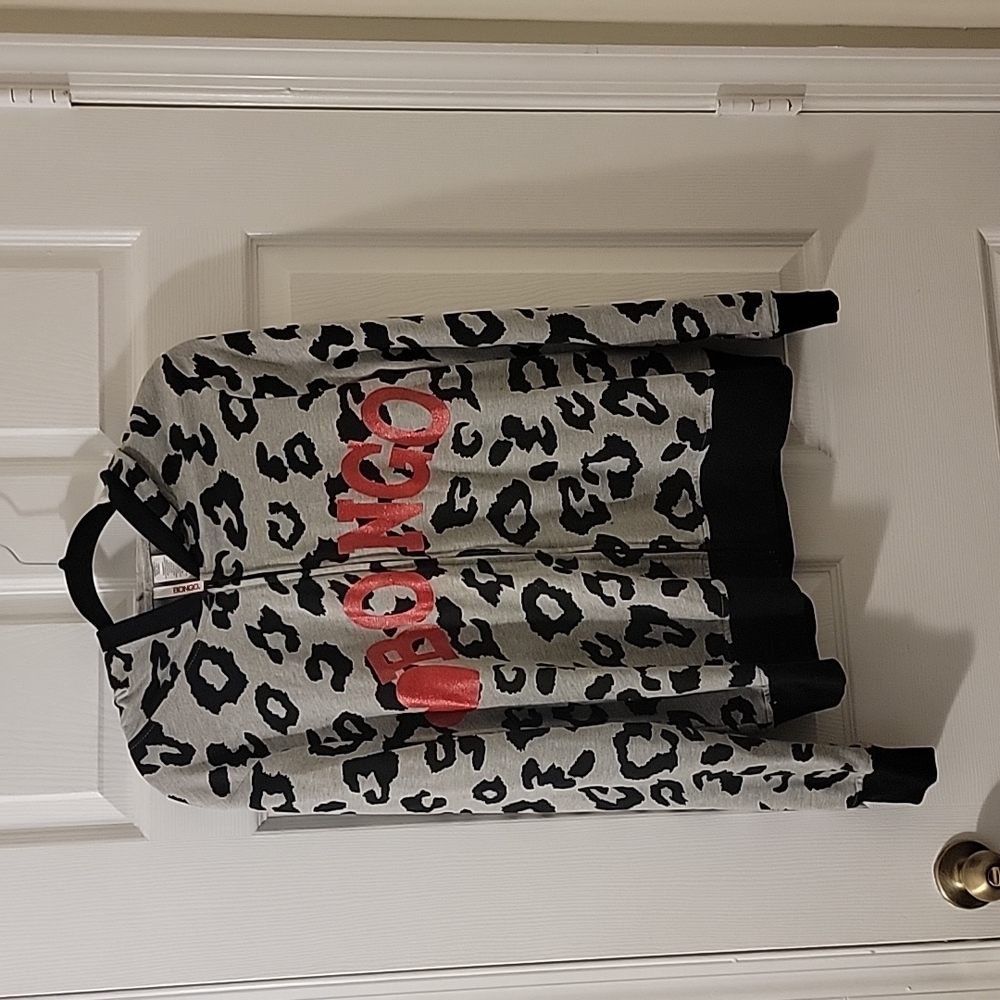 Bongo Leopard Animal Print Hoodie Size 2X Teen